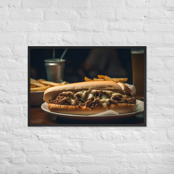 The Perfect Philly Cheesesteak Combo Framed poster 🤤 from Yumify.AI