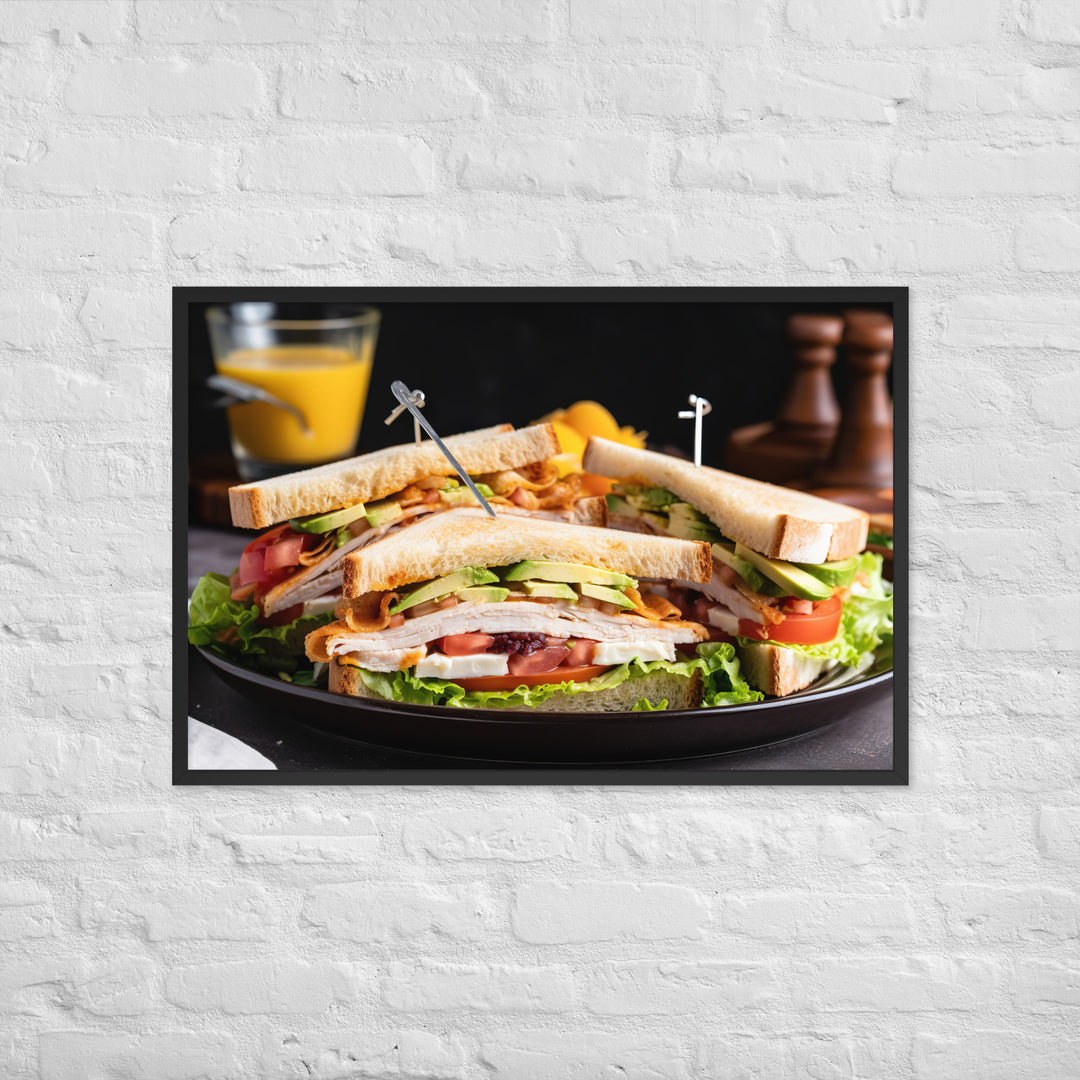 The Perfect Club Sandwich Framed poster 🤤 from Yumify.AI