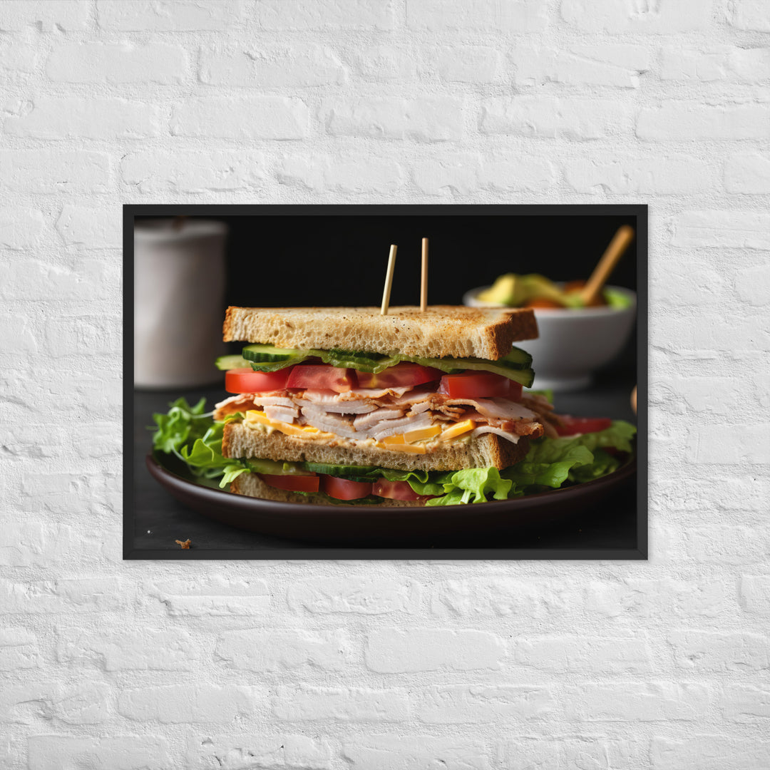 The Perfect Club Sandwich Framed poster 🤤 from Yumify.AI