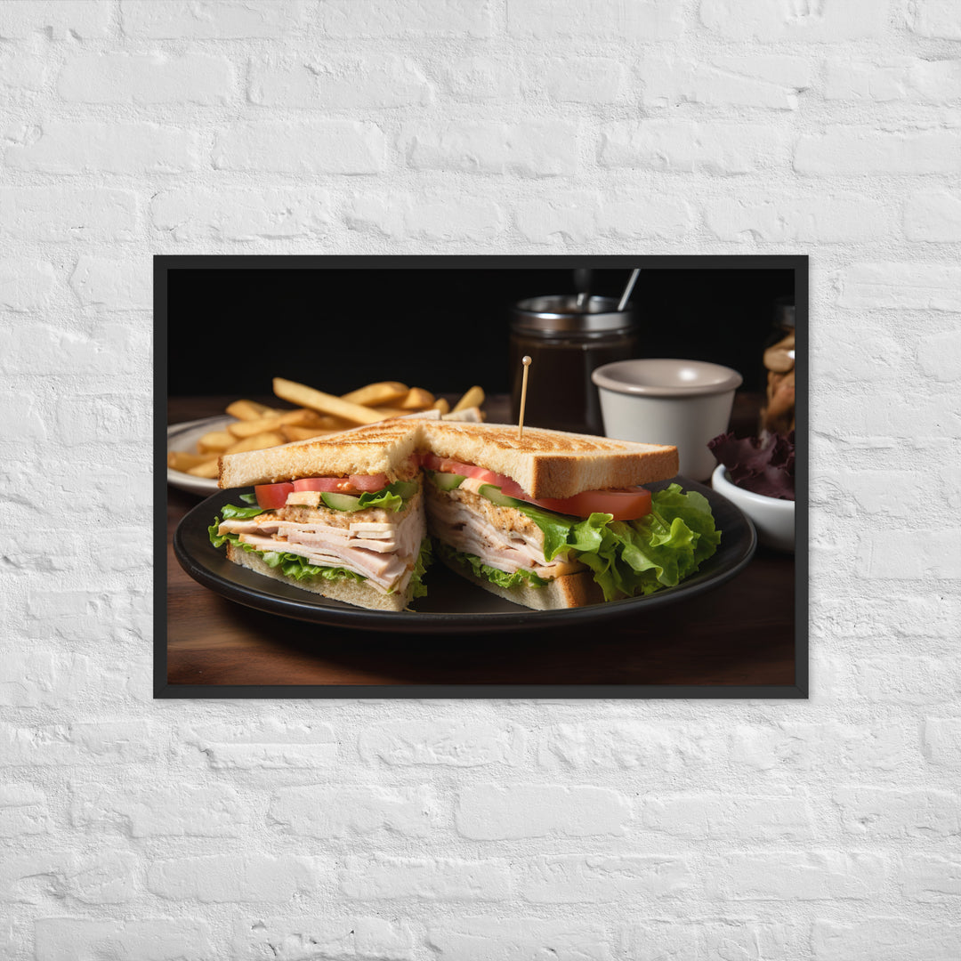 The Perfect Club Sandwich Framed poster 🤤 from Yumify.AI