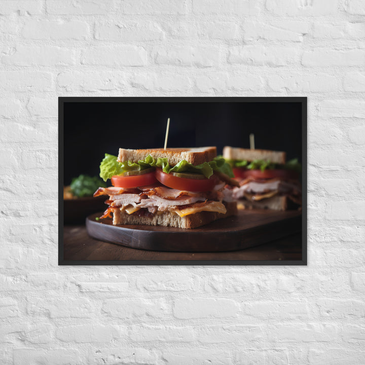 The Classic Club Sandwich Framed poster 🤤 from Yumify.AI