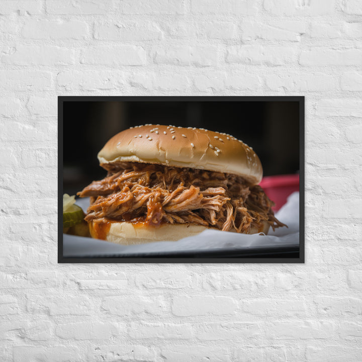 Pulled Pork Sandwich Framed poster 🤤 from Yumify.AI
