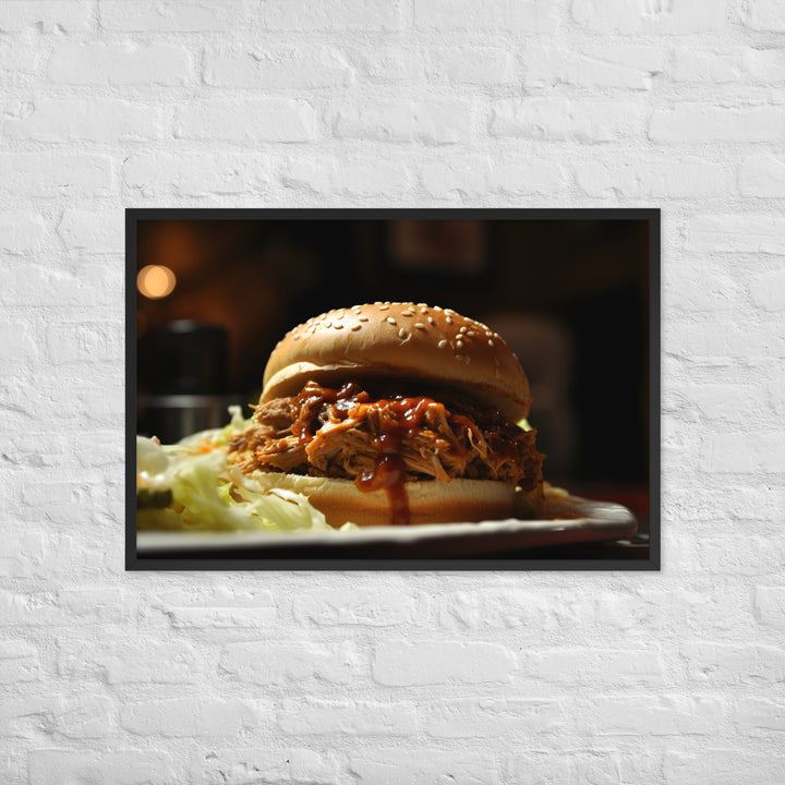 Pulled Pork Sandwich Framed poster 🤤 from Yumify.AI