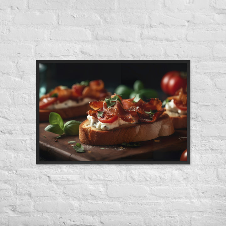 Open Faced BLT Crostini Framed poster 🤤 from Yumify.AI