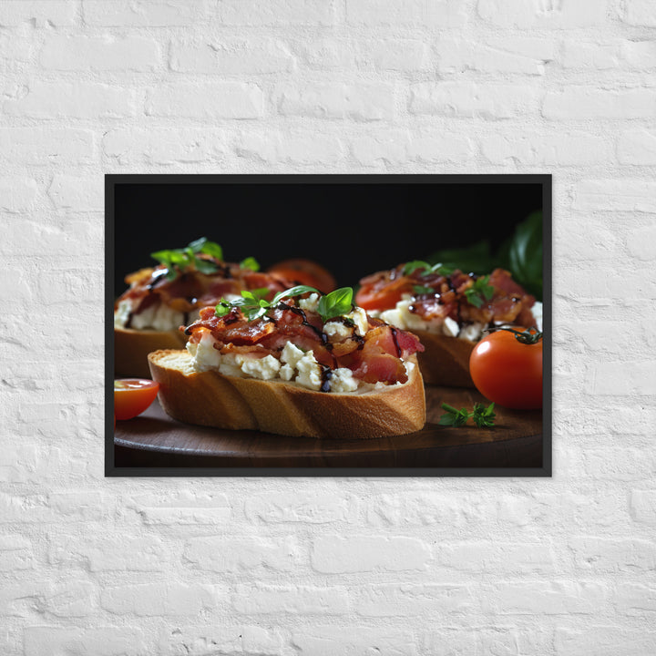 Open Faced BLT Crostini Framed poster 🤤 from Yumify.AI