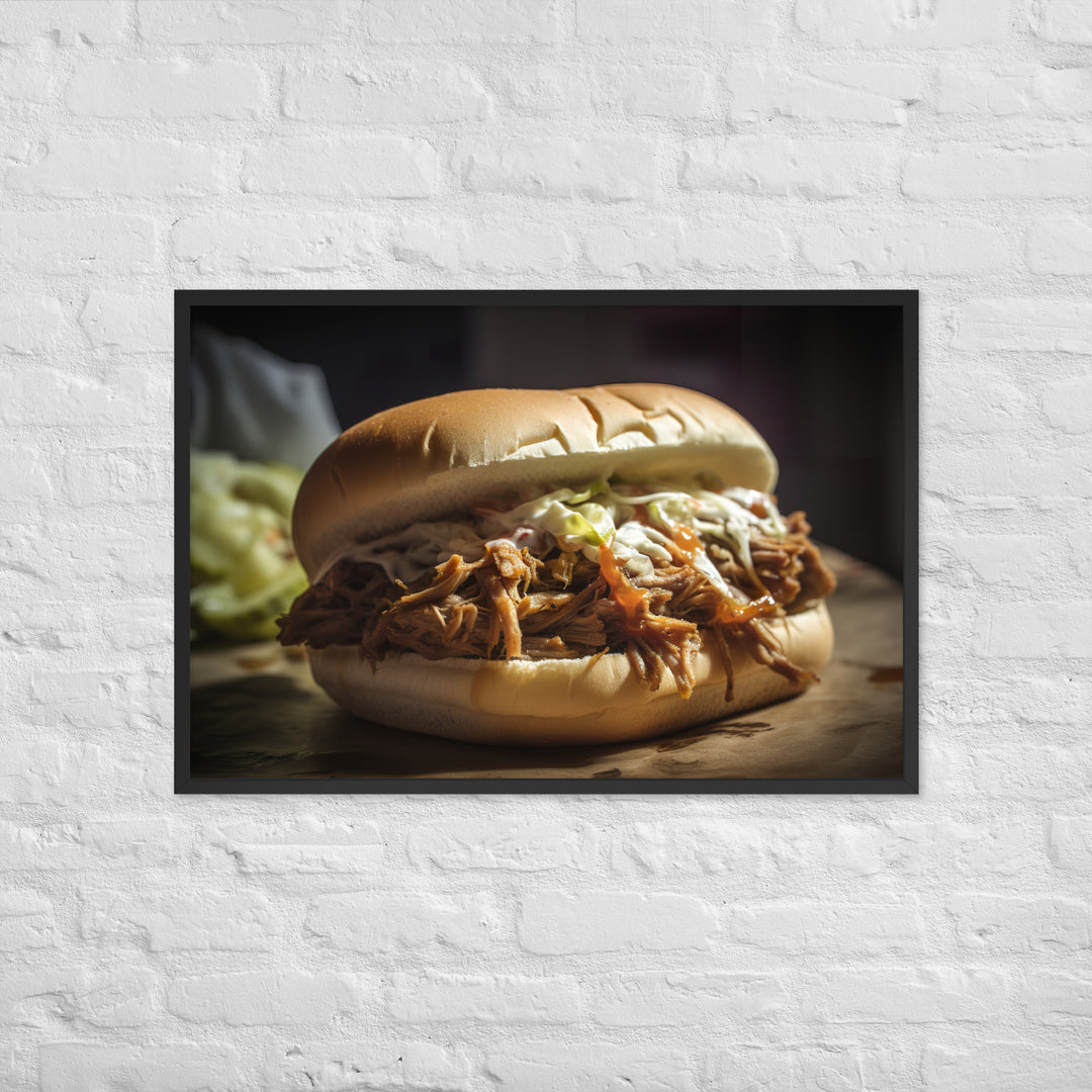 Pulled Pork Perfection Framed poster 🤤 from Yumify.AI