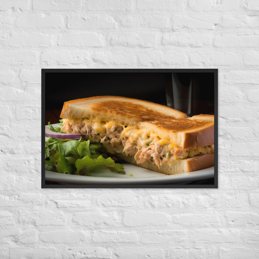 Mouthwatering Tuna Melt Framed poster 🤤 from Yumify.AI