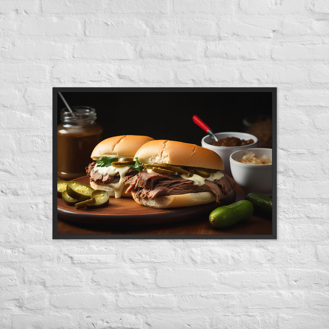 French Dip with Horseradish Mayo Framed poster 🤤 from Yumify.AI