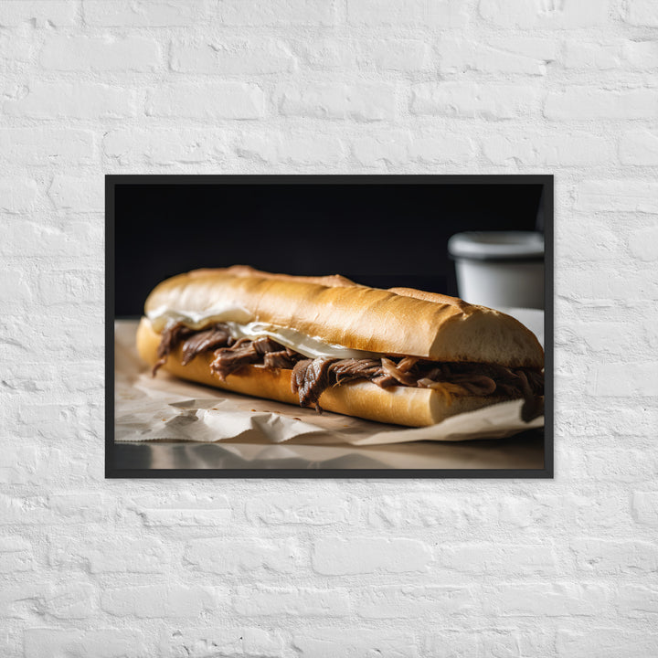 French Dip Sandwich for Lunch Framed poster 🤤 from Yumify.AI