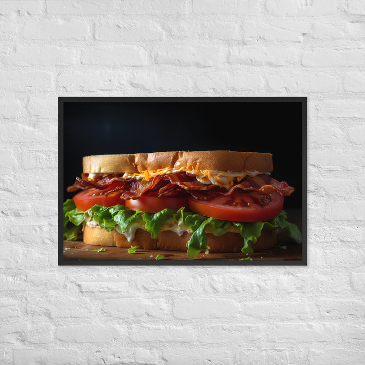 A delicious BLT sandwich Framed poster 🤤 from Yumify.AI