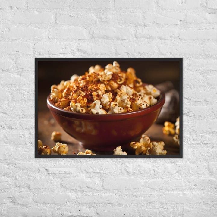 Spicy Popcorn Framed poster 🤤 from Yumify.AI