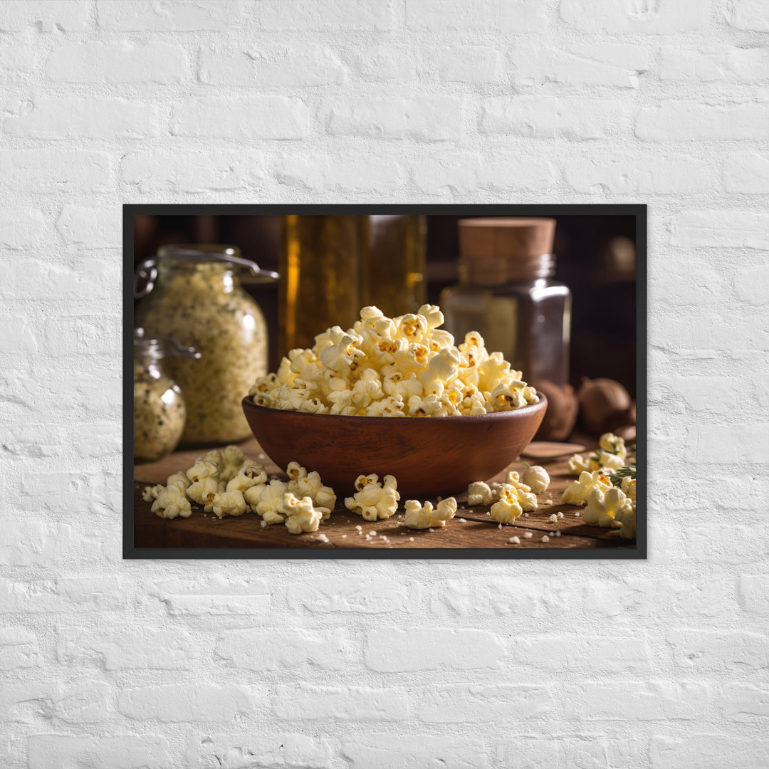 Garlic Parmesan Popcorn Framed poster 🤤 from Yumify.AI