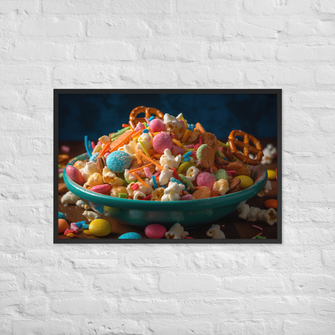 Popcorn Party Mix Framed poster 🤤 from Yumify.AI