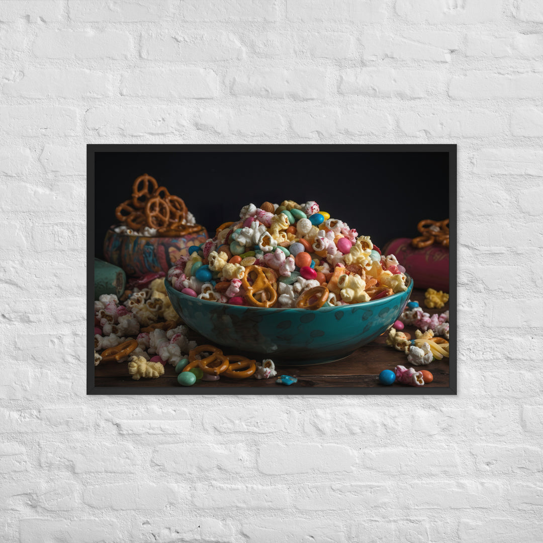 Popcorn Party Mix Framed poster 🤤 from Yumify.AI