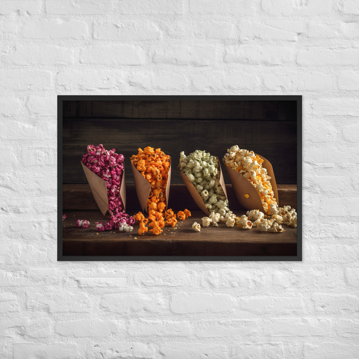 Gourmet Popcorn Trio Framed poster 🤤 from Yumify.AI