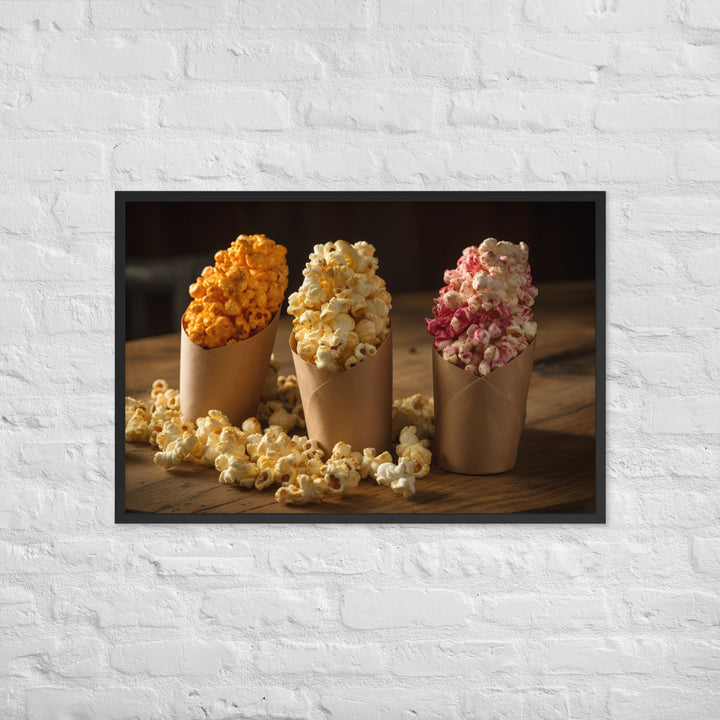 Gourmet Popcorn Trio Framed poster 🤤 from Yumify.AI