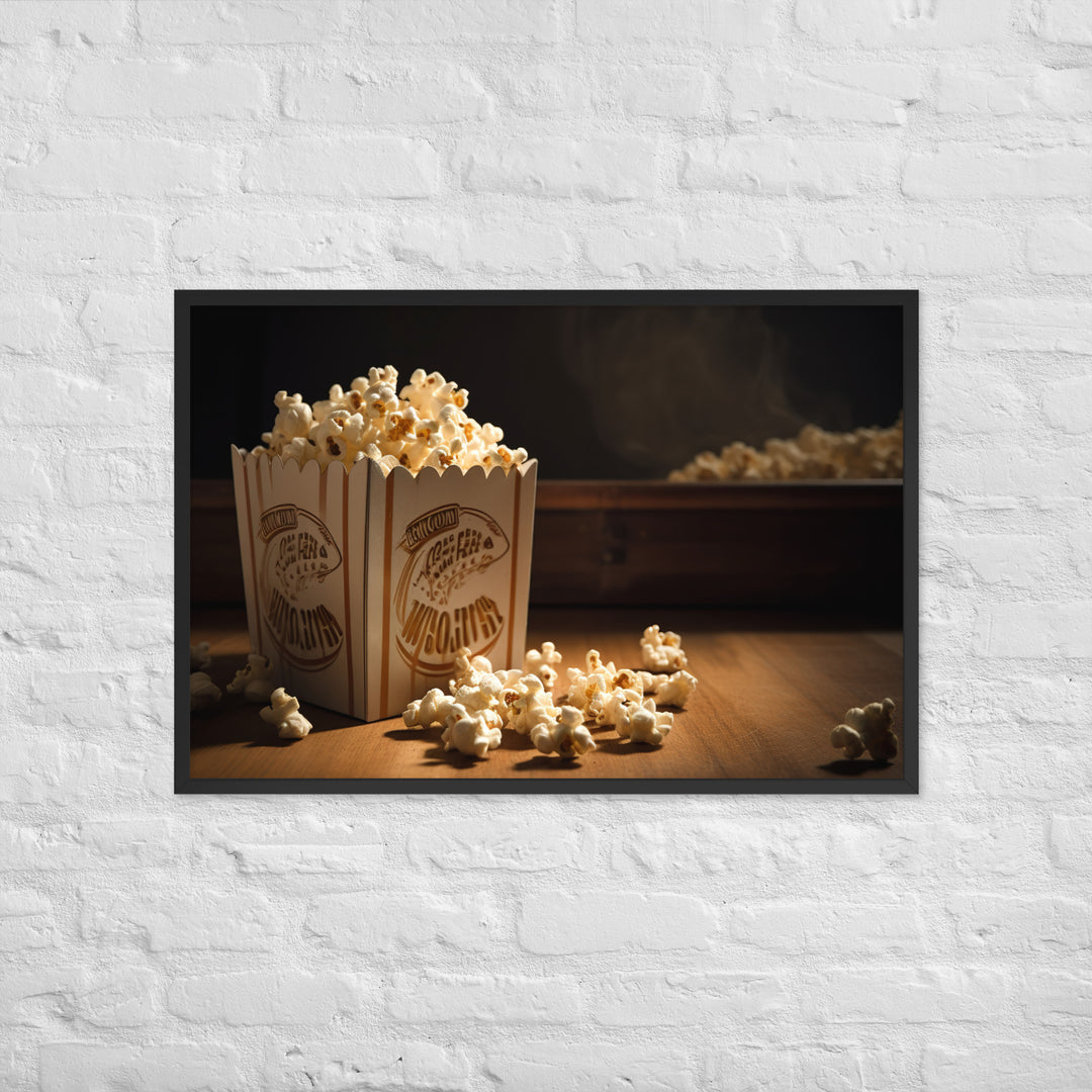 Classic Movie Night Popcorn Framed poster 🤤 from Yumify.AI