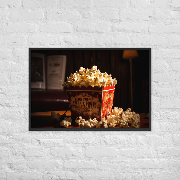 Classic Movie Night Popcorn Framed poster 🤤 from Yumify.AI