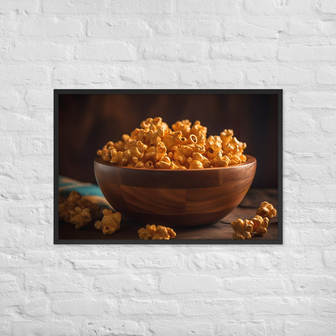 Caramel Popcorn Crunch Framed poster 🤤 from Yumify.AI