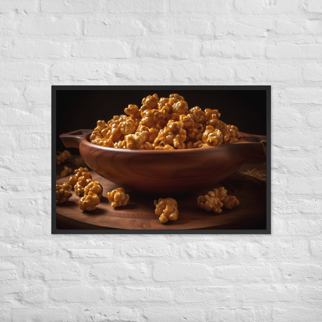 Caramel Popcorn Crunch Framed poster 🤤 from Yumify.AI