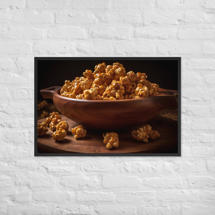 Caramel Popcorn Crunch Framed poster 🤤 from Yumify.AI