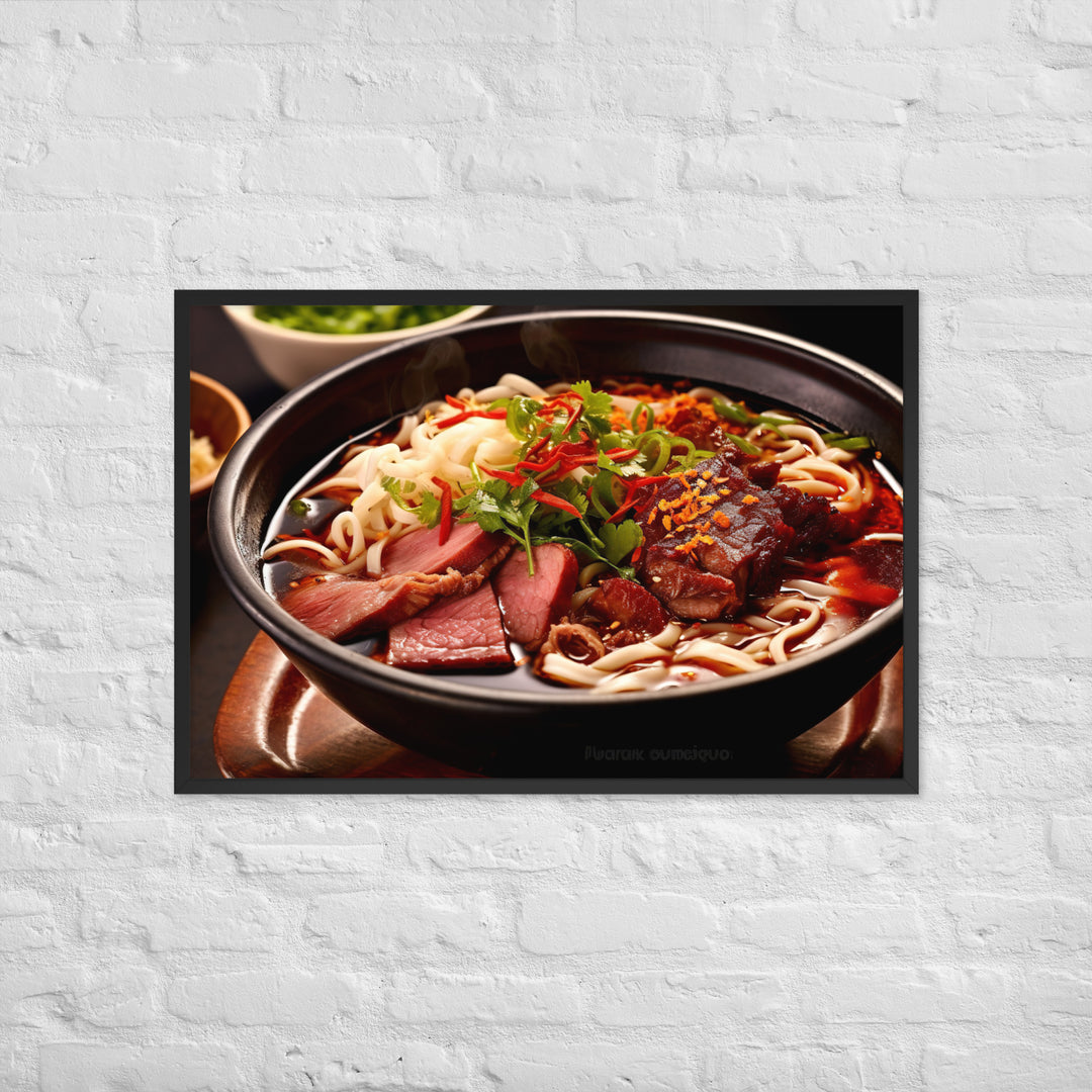 Bun Bo Hue Framed poster 🤤 from Yumify.AI