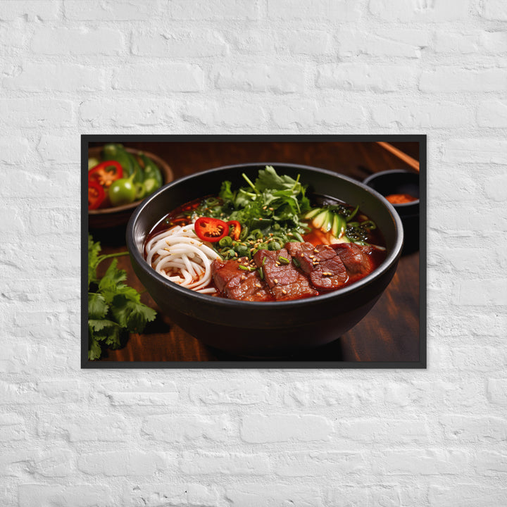 Bun Bo Hue Framed poster 🤤 from Yumify.AI