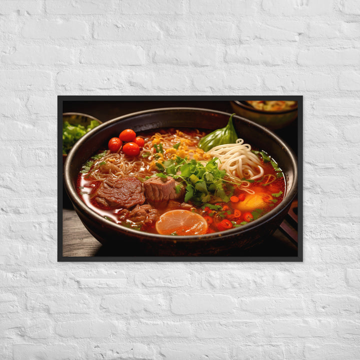 Bun Bo Hue Framed poster 🤤 from Yumify.AI