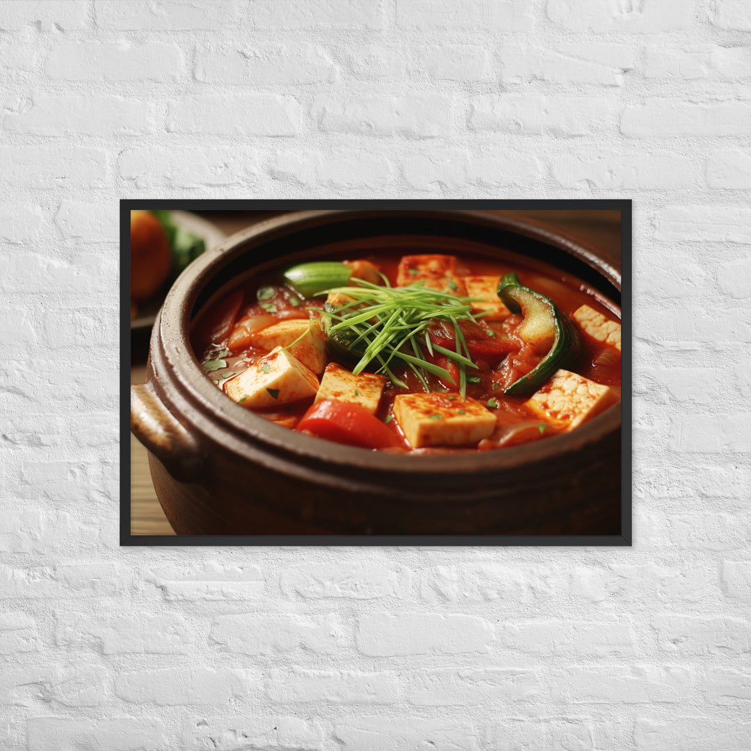 Sundubu Jjigae Framed poster 🤤 from Yumify.AI