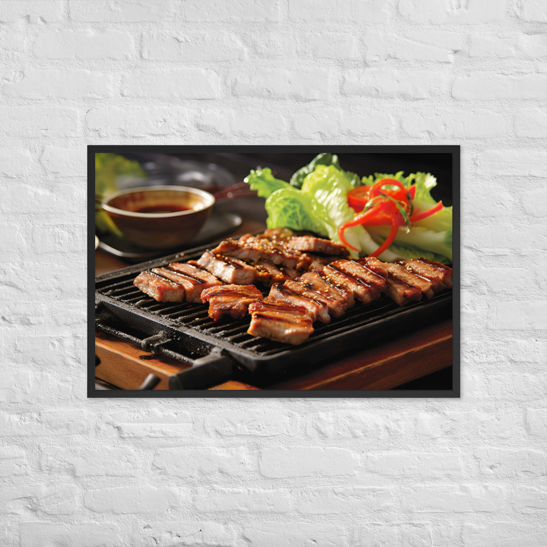 Samgyeopsal Framed poster 🤤 from Yumify.AI