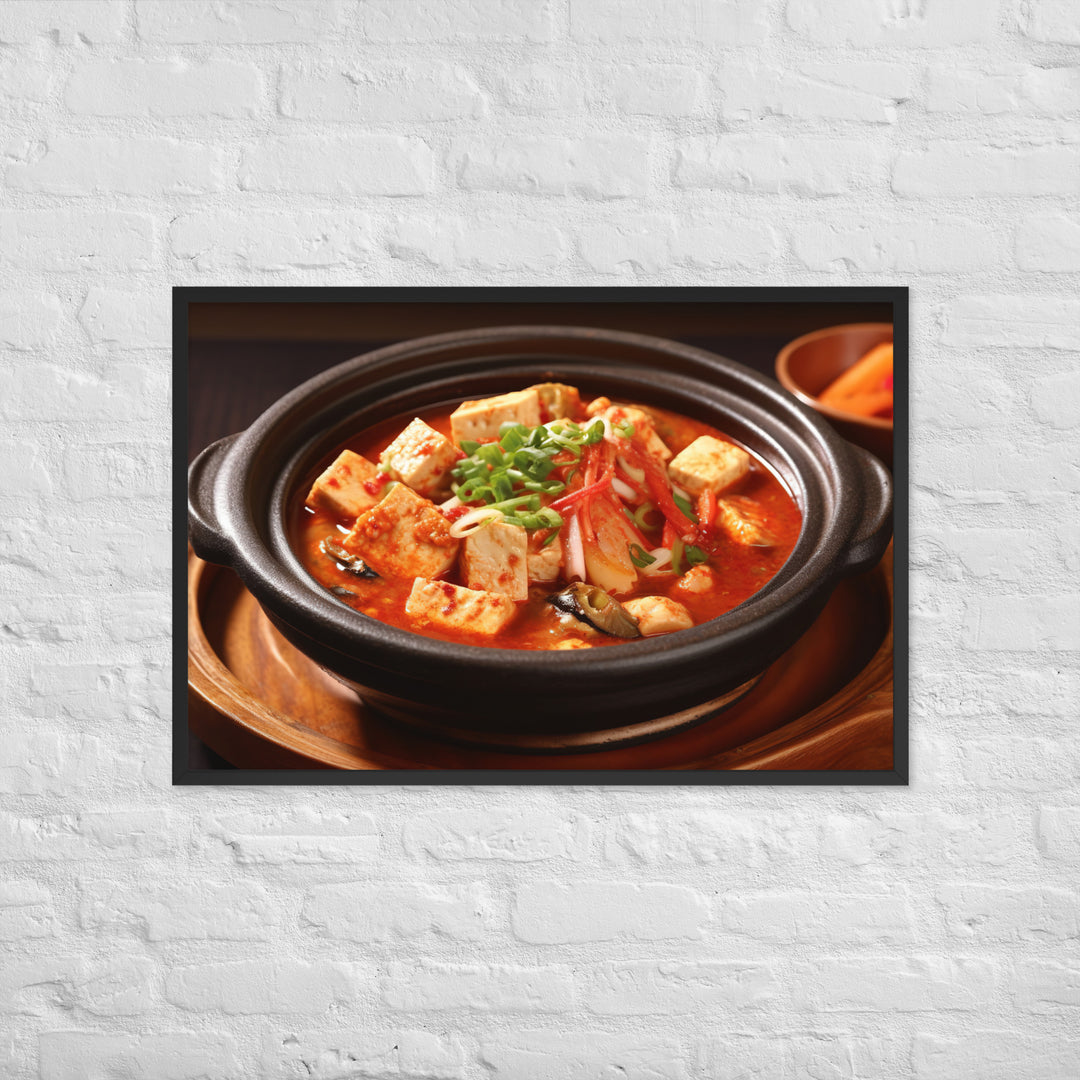 Sundubu Jjigae Framed poster 🤤 from Yumify.AI