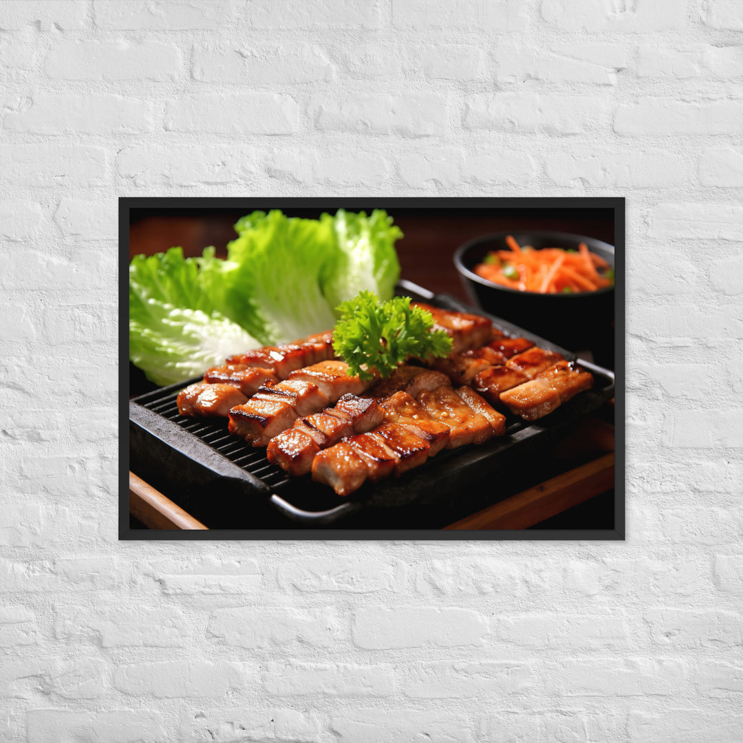 Samgyeopsal Framed poster 🤤 from Yumify.AI