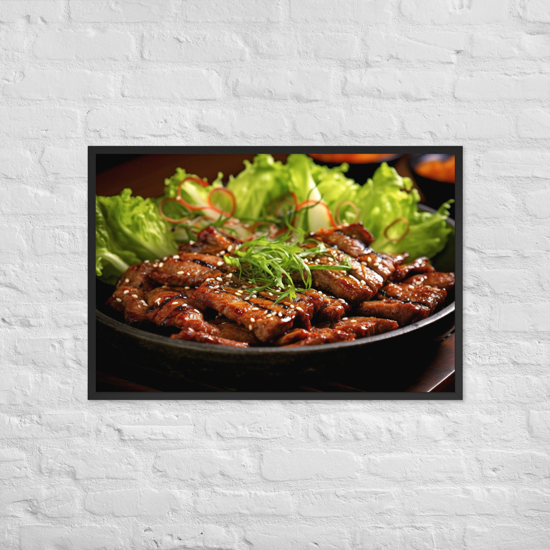 Korean BBQ Framed poster 🤤 from Yumify.AI