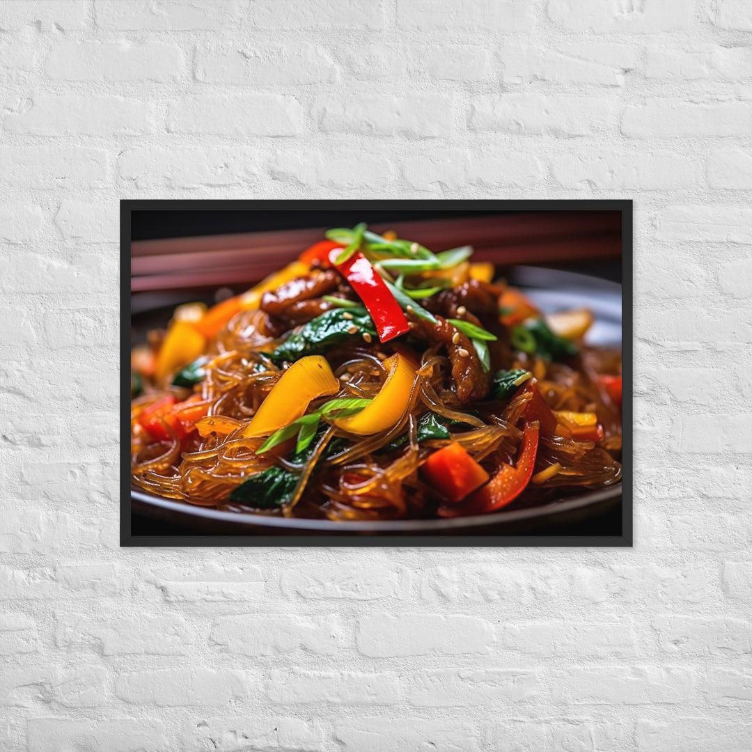 Japchae Framed poster 🤤 from Yumify.AI