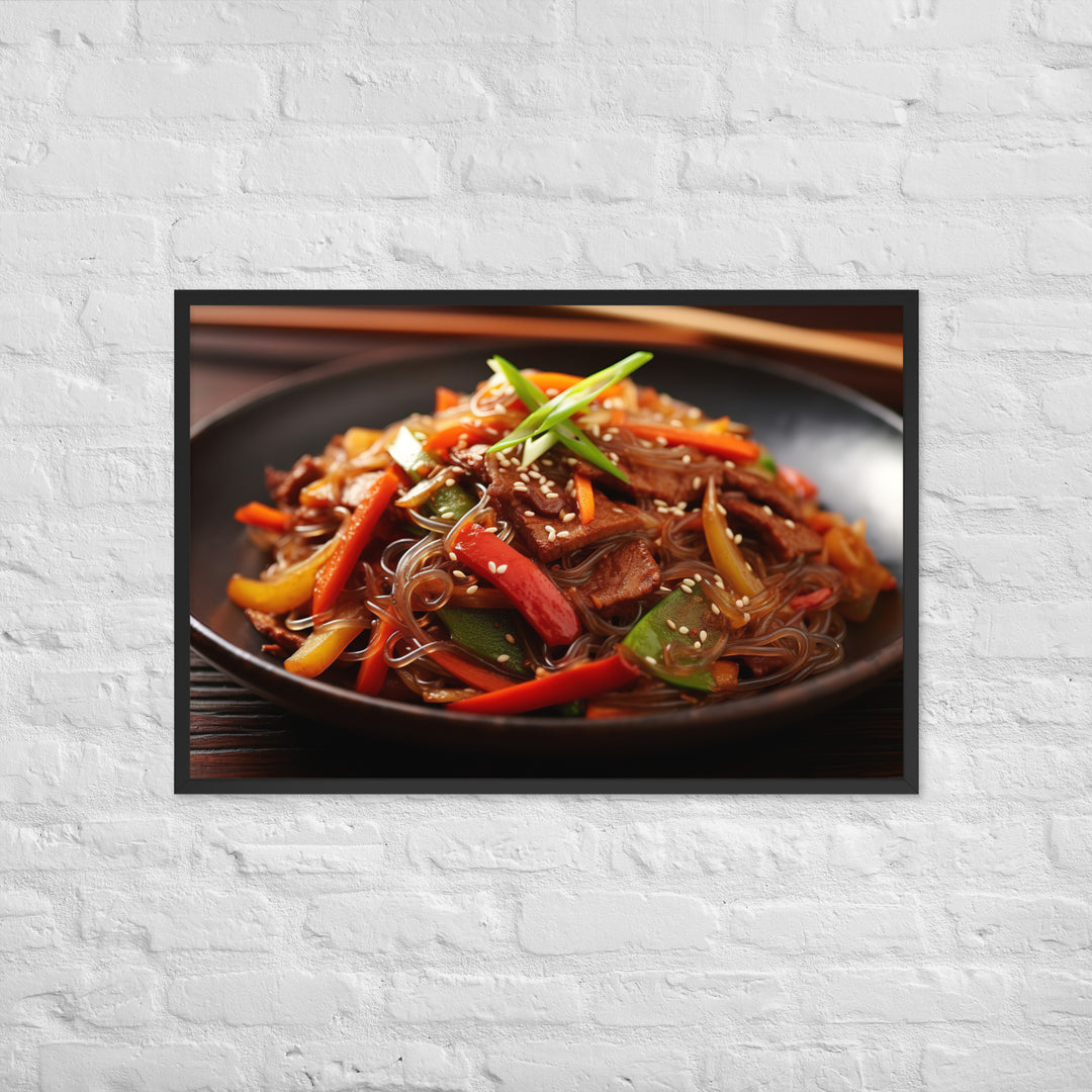 Japchae Framed poster 🤤 from Yumify.AI