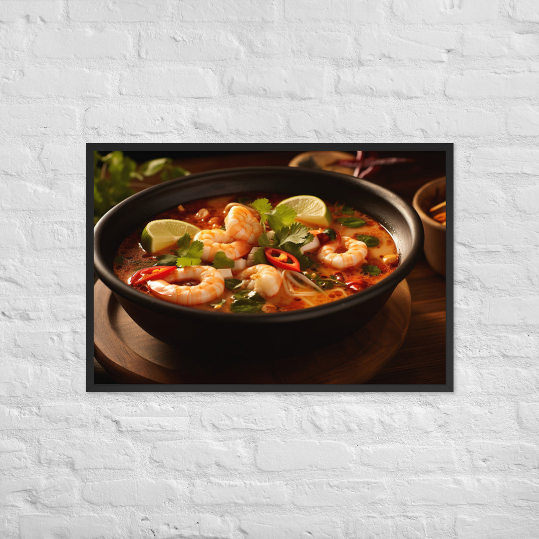 Tom Yum Soup Framed poster 🤤 from Yumify.AI