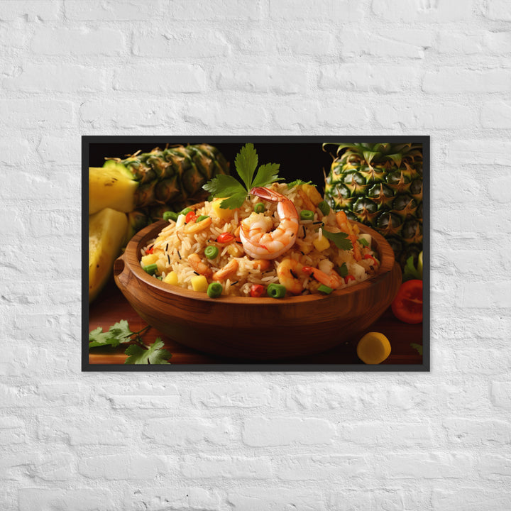 Pineapple Fried Rice Framed poster 🤤 from Yumify.AI