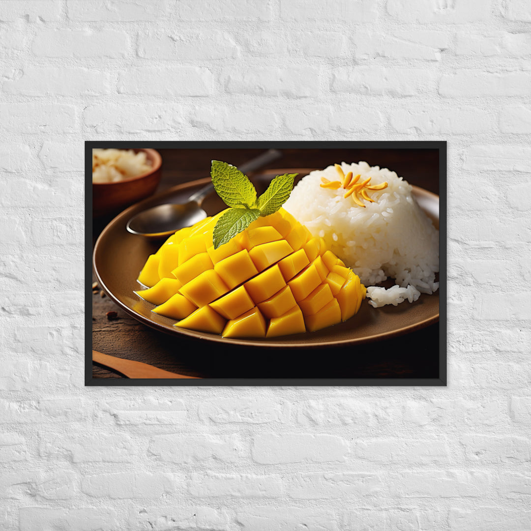 Mango Sticky Rice Framed poster 🤤 from Yumify.AI