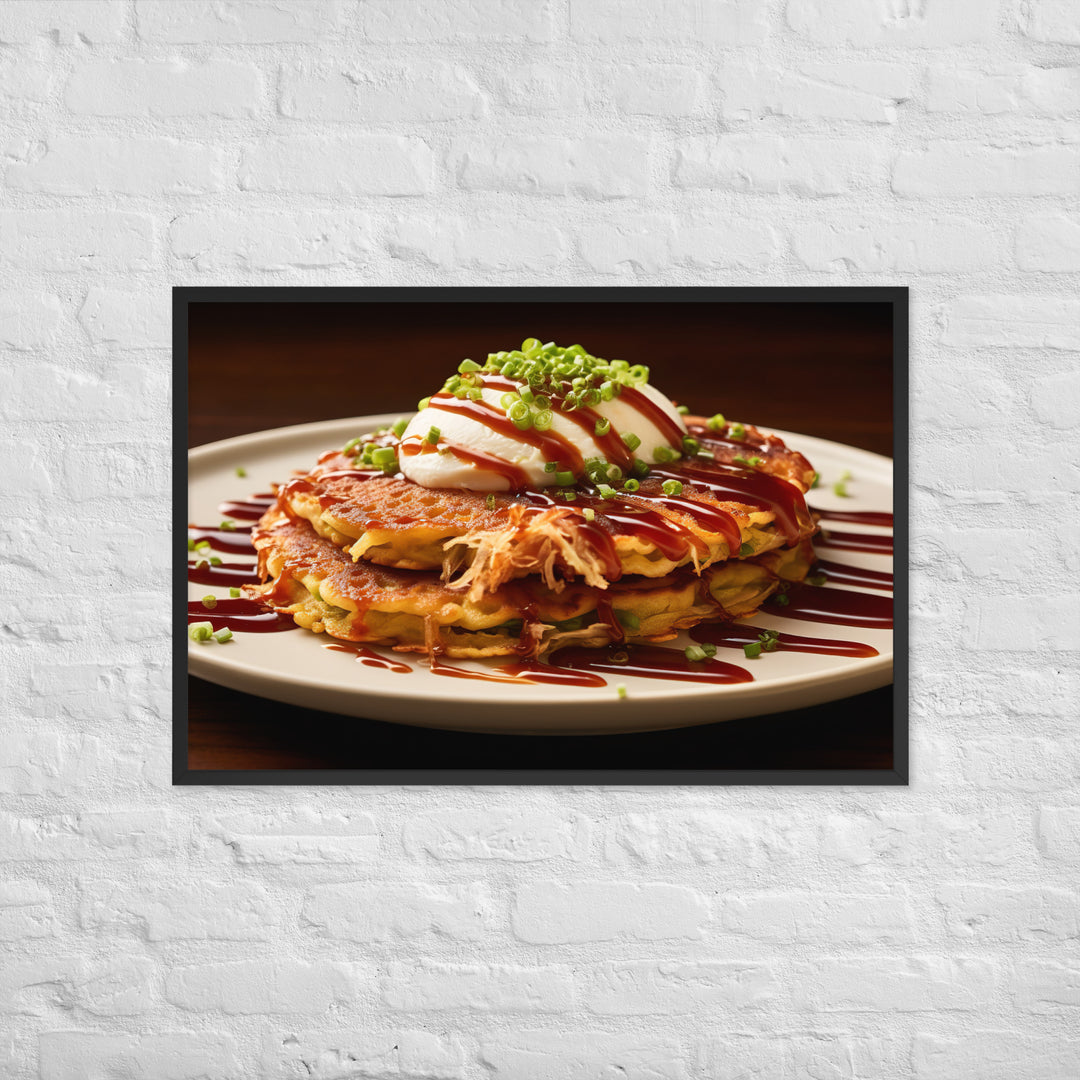 Okonomiyaki Framed poster 🤤 from Yumify.AI