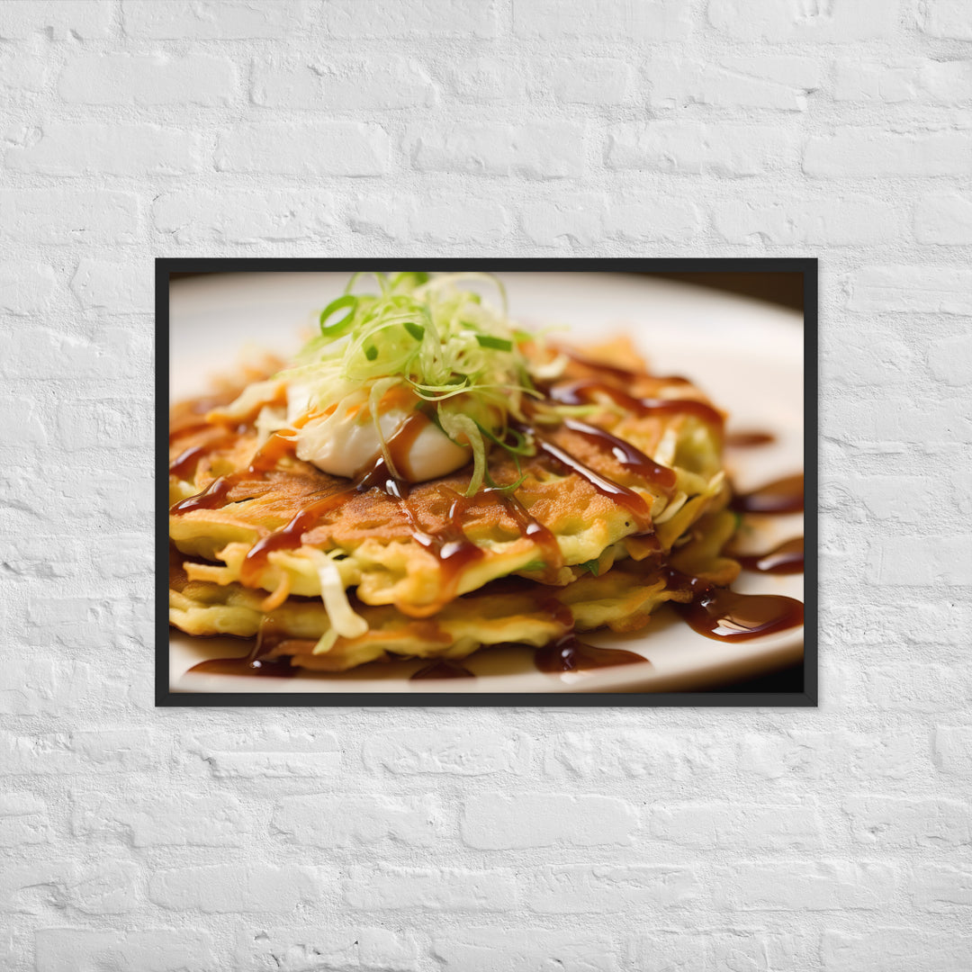 Okonomiyaki Framed poster 🤤 from Yumify.AI