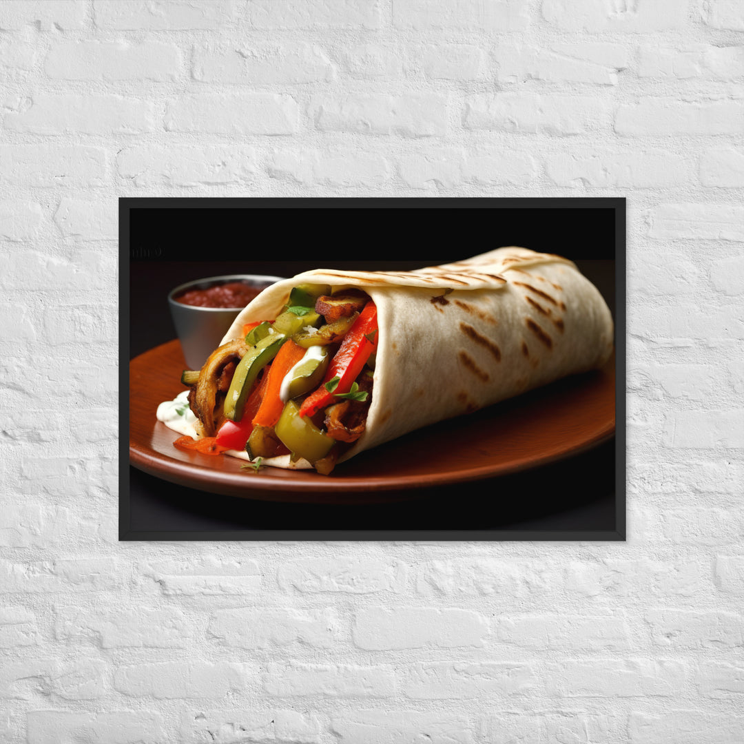 Vegetarian Shawarma Framed poster 🤤 from Yumify.AI