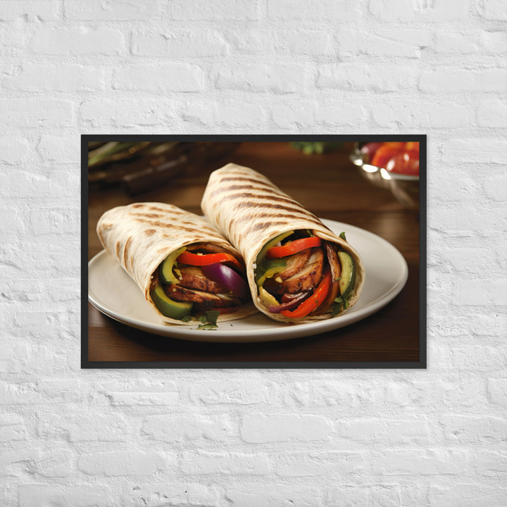 Vegetarian Shawarma Framed poster 🤤 from Yumify.AI