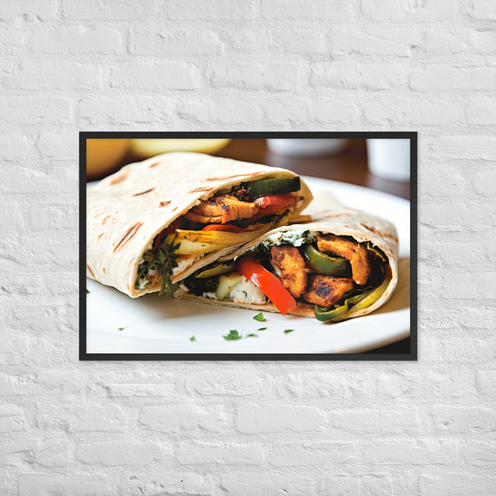 Vegetarian Shawarma Framed poster 🤤 from Yumify.AI