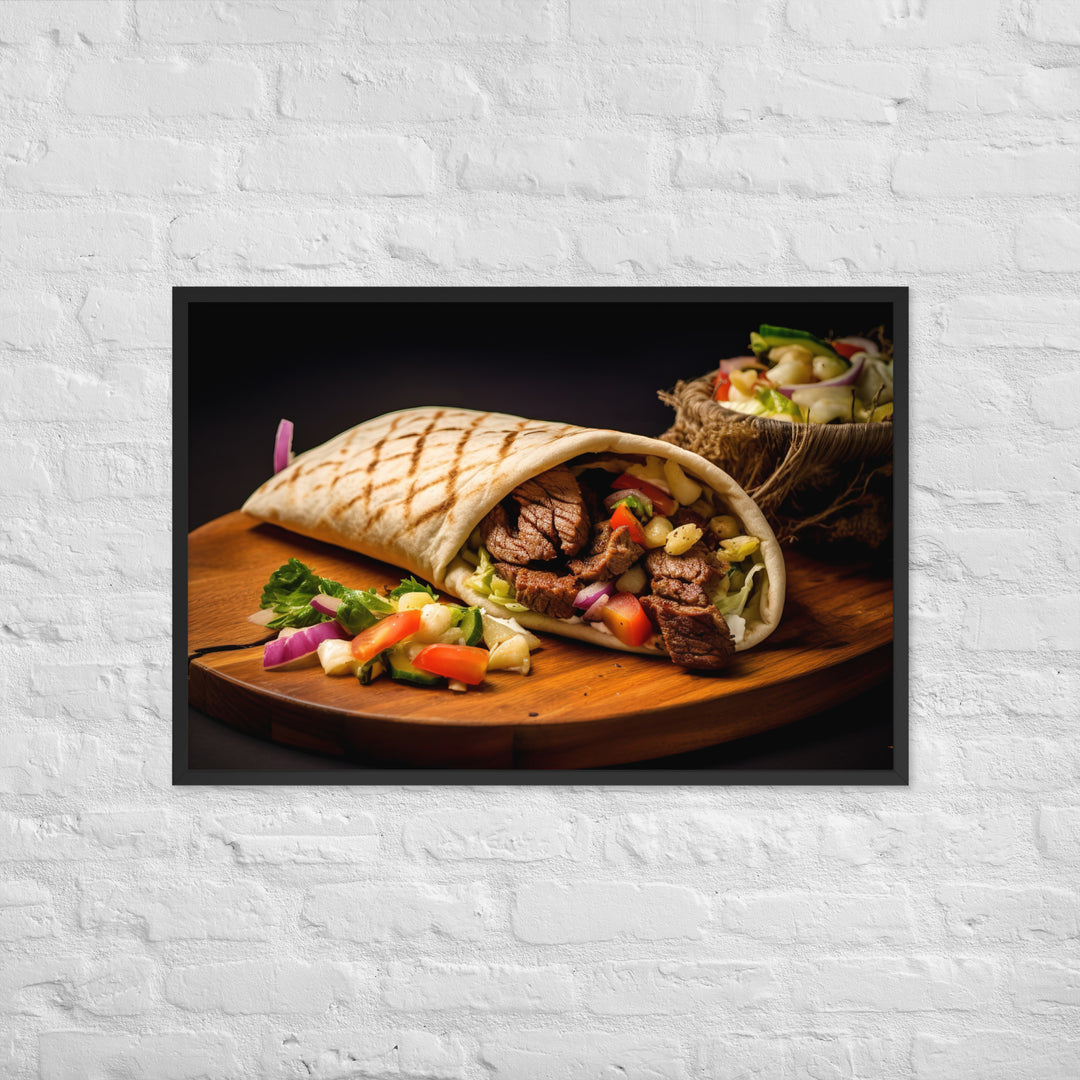 Lamb Shawarma Framed poster 🤤 from Yumify.AI