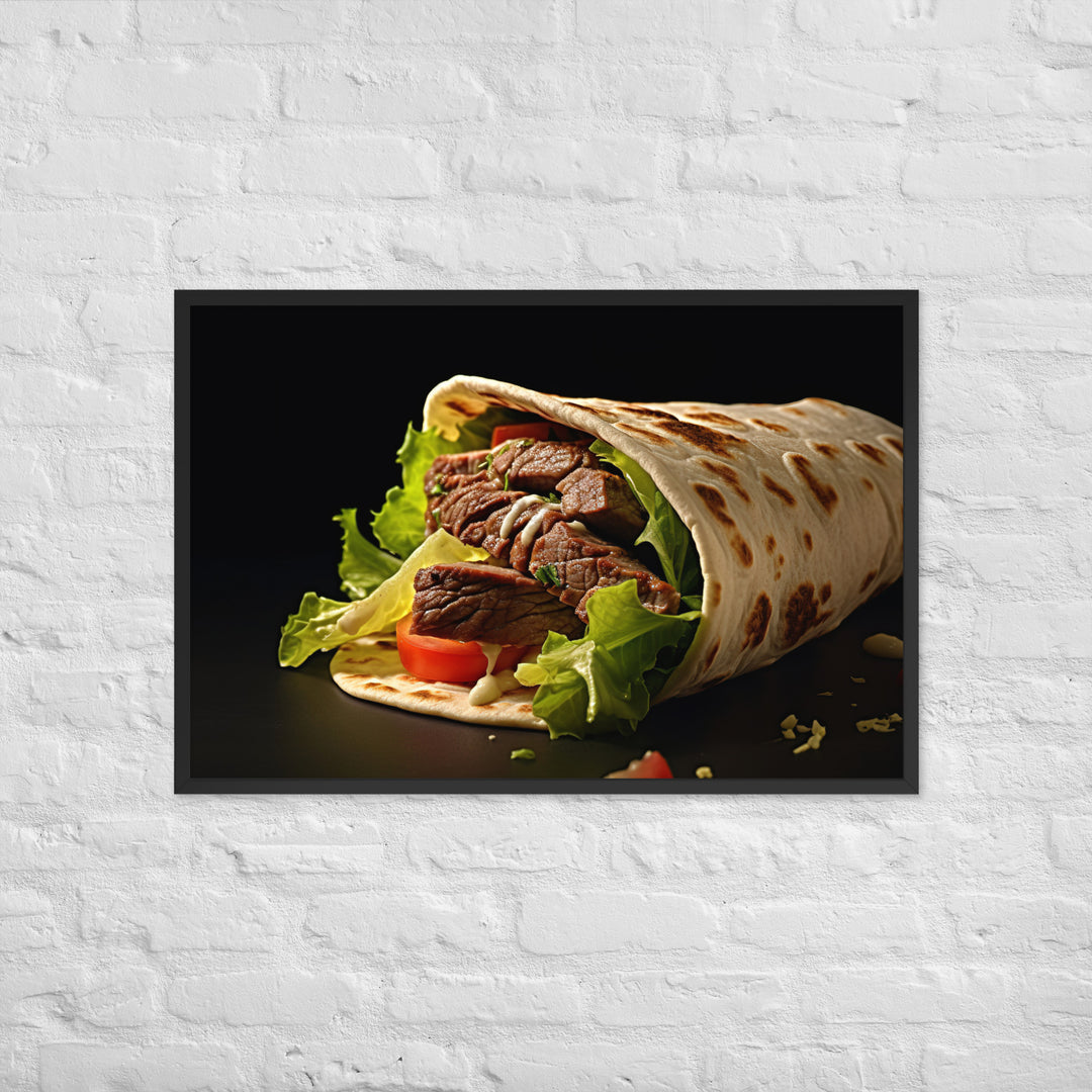 Lamb Shawarma Framed poster 🤤 from Yumify.AI