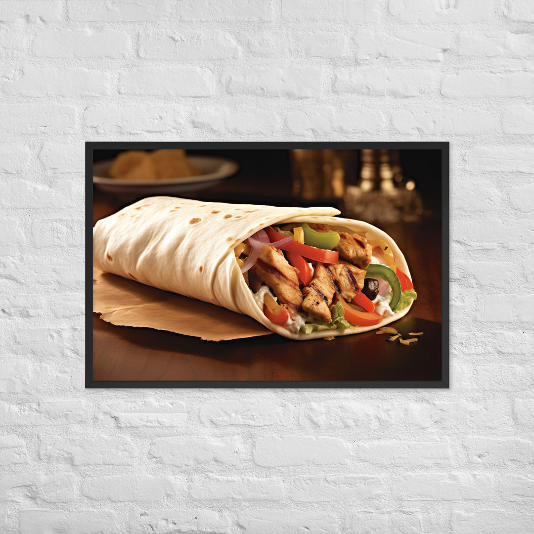 Chicken Shawarma Framed poster 🤤 from Yumify.AI