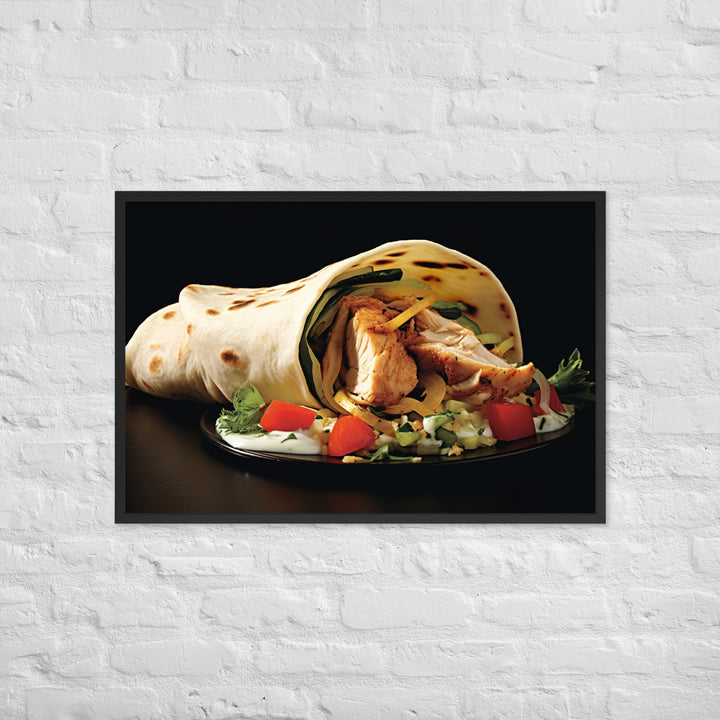 Chicken Shawarma Framed poster 🤤 from Yumify.AI