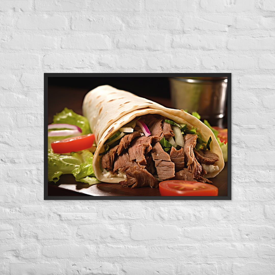 Beef Shawarma Framed poster 🤤 from Yumify.AI