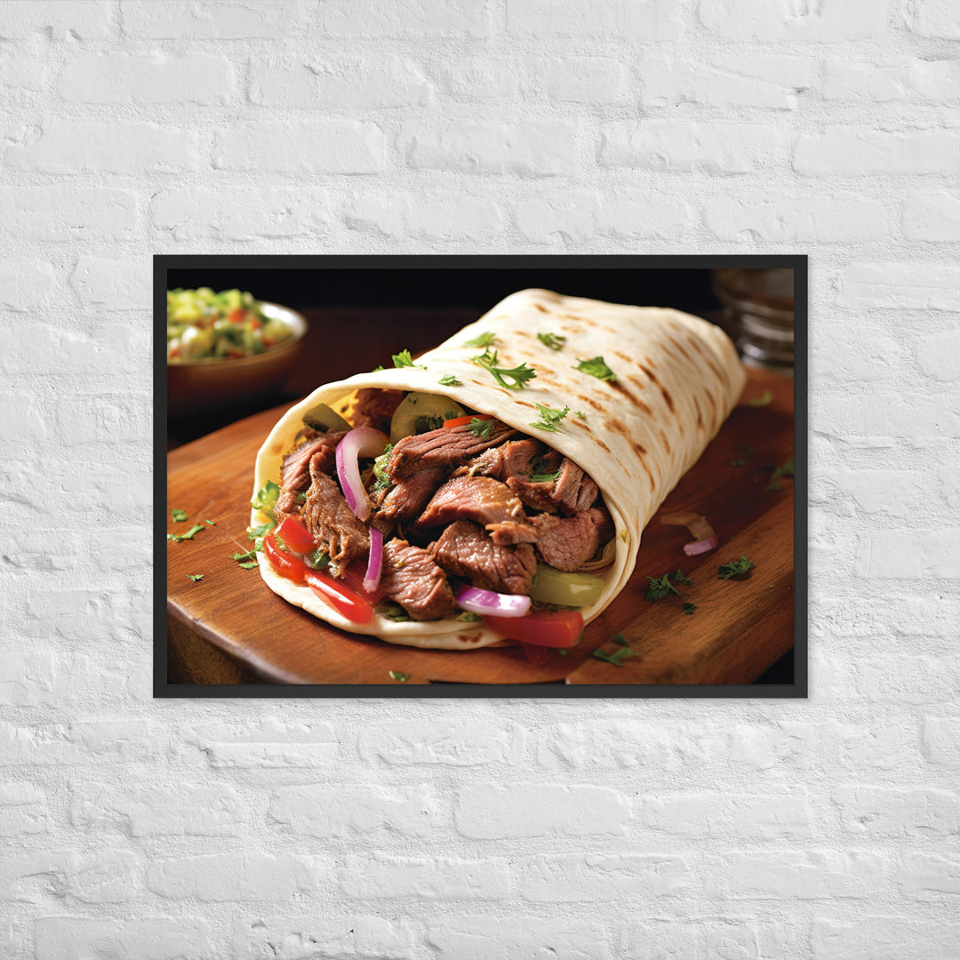 Beef Shawarma Framed poster 🤤 from Yumify.AI