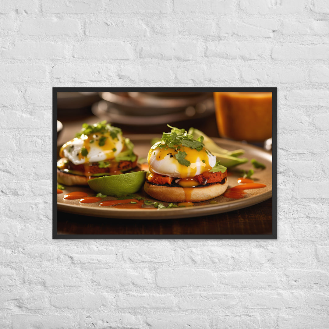 Southwest Eggs Benedict Framed poster 🤤 from Yumify.AI